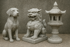 Các mẫu đèn đá, chó đá, nghê đá phổ biến trong văn hóa Việt