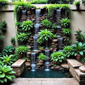 Thác nước đá phong thủy – tạo luồng sinh khí và may mắn