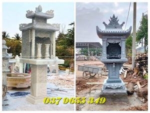 178+Những mẫu cây hương thờ đá có mái tại Nghệ An